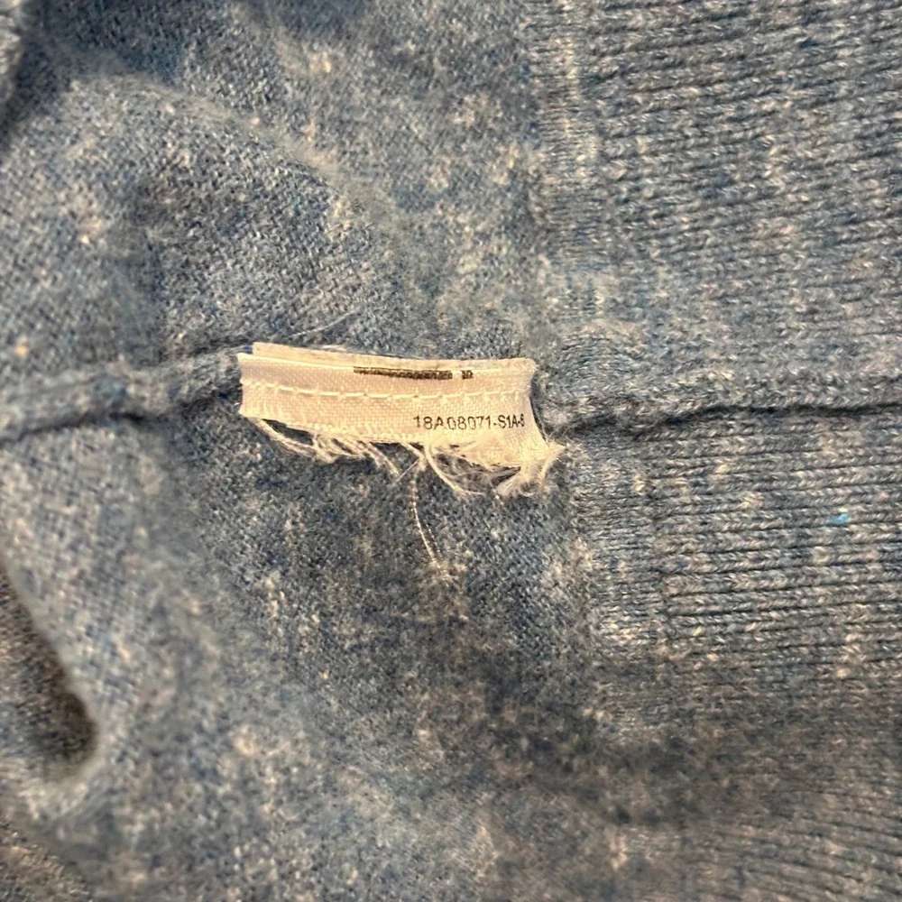 Gap For Good Men's Large Crewneck Sweater Heathered Blue Marl Knit Academia - Picture 5 of 6